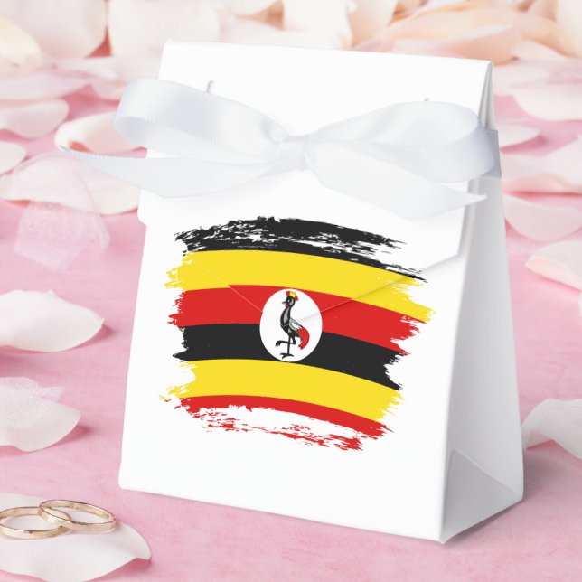 Caja Para Regalos bandera de Uganda (Boda)