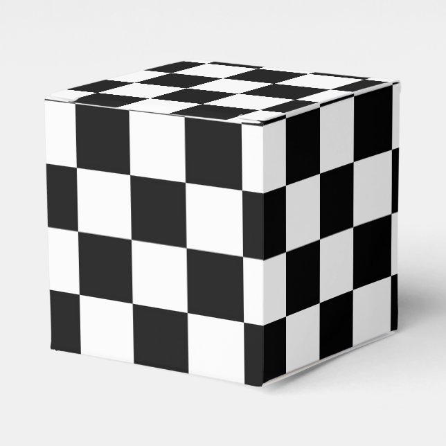 Caja Para Regalos Bandera de verificación de tablero de cheques en b (Costado Anverso)