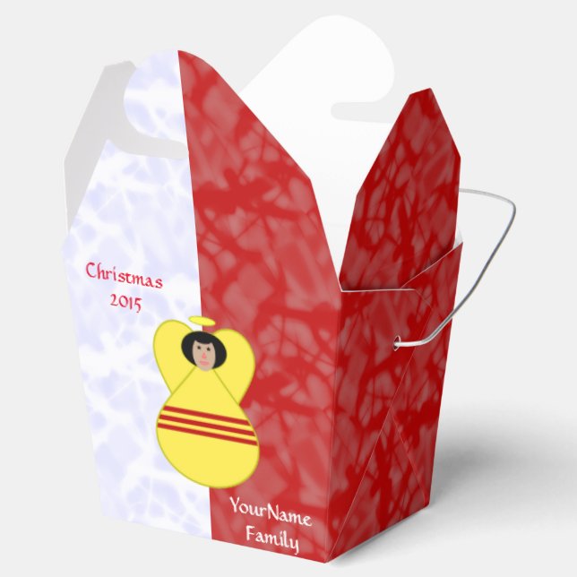 Caja Para Regalos Bandera del Ángel del Sur Vietnamita en rojo y bla (Abierto)