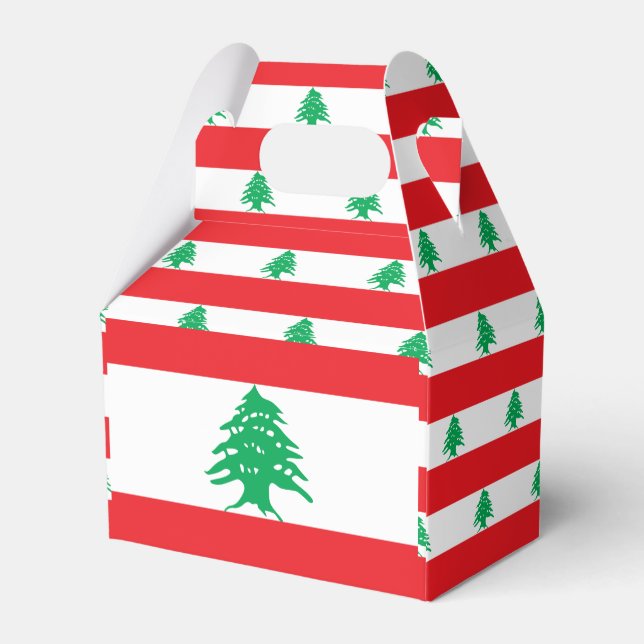 Caja Para Regalos Bandera del Líbano (Reverso)