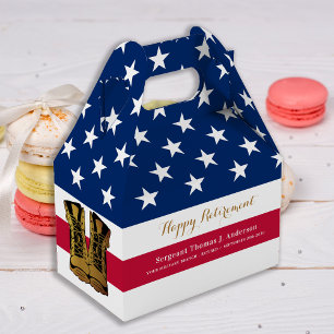 Caja Para Regalos Bandera estadounidense militar estadounidense bota