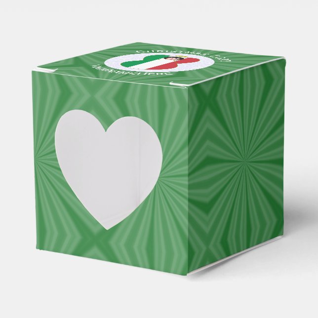 Caja Para Regalos Bandera italiana de los Navidades de ángel persona (Anverso)