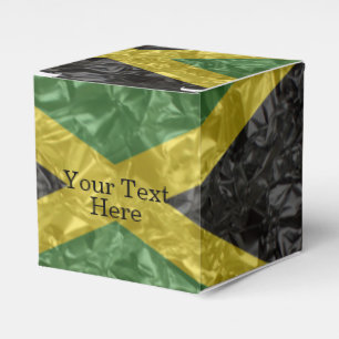Caja Para Regalos Bandera jamaicana - arrugada