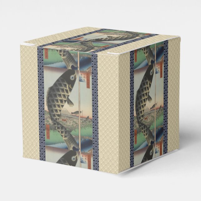 Caja Para Regalos Bandera japonesa del Festival de Pescado Koi Hiros (Costado Anverso)