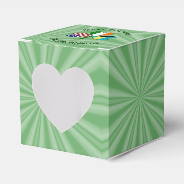 Caja Para Regalos Bandera norteamericana bahameña Shamrock personali (Anverso)