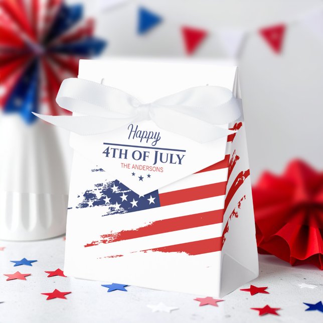 Caja Para Regalos Bandera norteamericana ondulada feliz 4 de julio I (Subido por el creador)