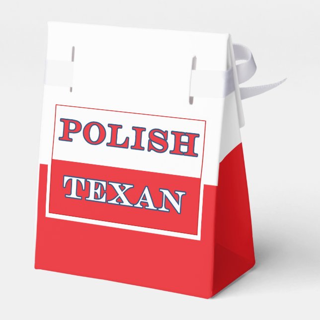 Caja Para Regalos Bandera polaca texana polaca (Reverso)