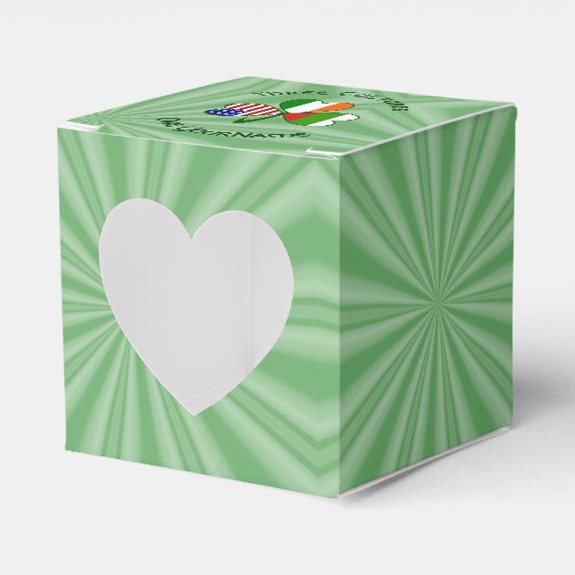 Caja Para Regalos Bandera Shamrock irlandesa norteamericana búlgara  (Anverso)