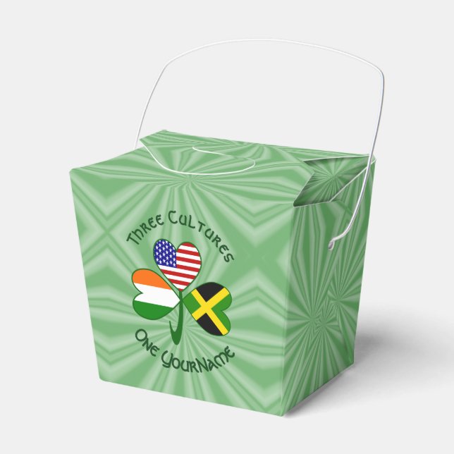 Caja Para Regalos Bandera Shamrock jamaiquina irlandesa norteamerica (Front Side)