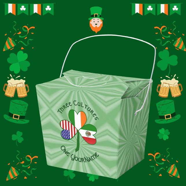 Caja Para Regalos Bandera Shamrock norteamericana mexicana: captura (Subido por el creador)