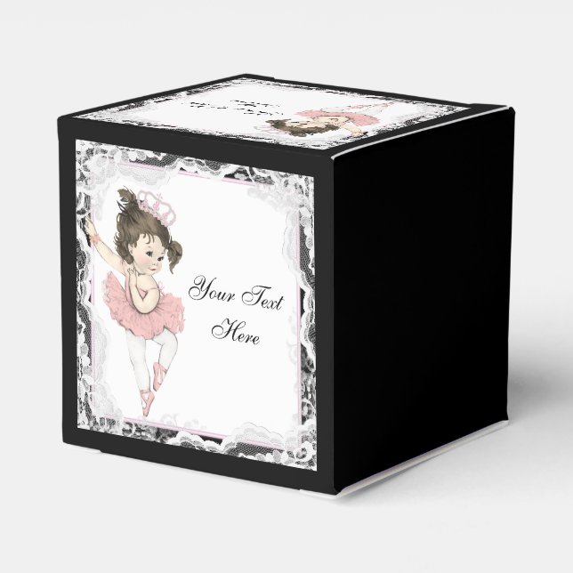 Caja Para Regalos Bañera de ballet para baby shower (Reverso Costado)