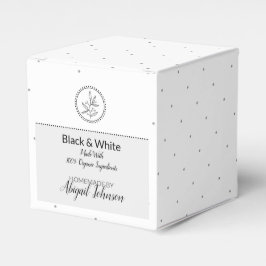Caja Para Regalos Baño y embalaje corporal caseros | Blanco y negro