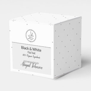 Caja Para Regalos Baño y embalaje corporal caseros Blanco y negro