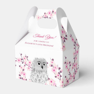 Caja Para Regalos Baños de cerezo Personalizado de Lechuza Cuta Niño
