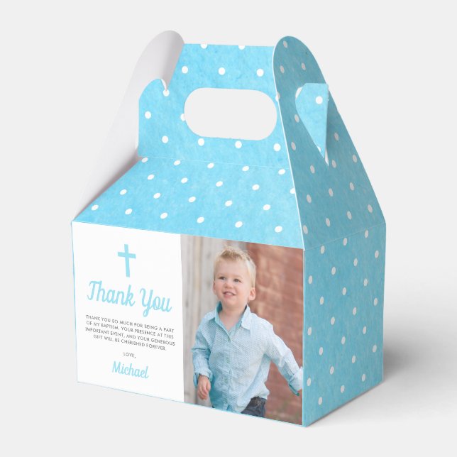 Caja Para Regalos Baptismo Christening Religious Boy Photo (Front Side)