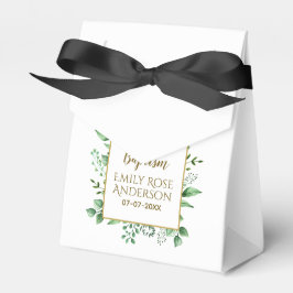 Caja Para Regalos Baptismo de la vegetación botánica Chica Gracias