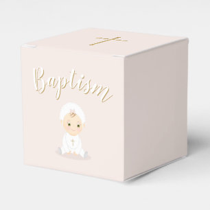 Caja Para Regalos Baptismo Niña Bebé con Bonnet