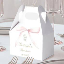 Caja Para Regalos Baptismo niña de arco rosa