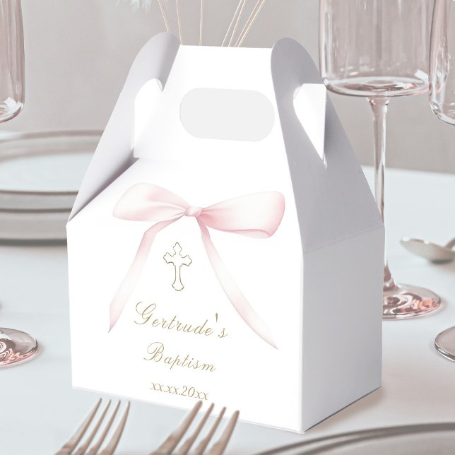 Caja Para Regalos Baptismo niña de arco rosa (Subido por el creador)