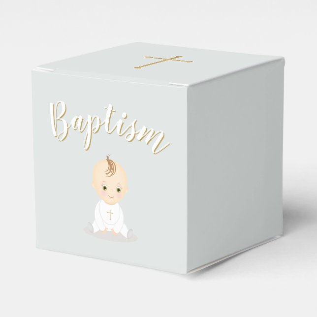 Caja Para Regalos Baptismo Niño (Costado Anverso)