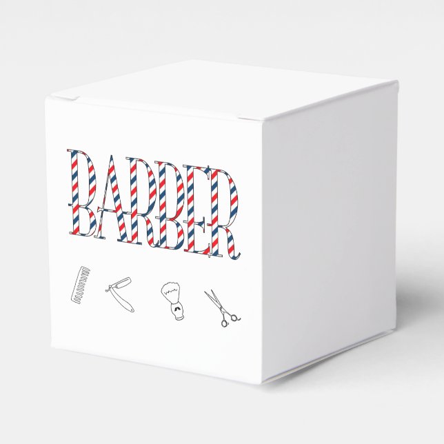 Caja Para Regalos Barber (Costado Anverso)