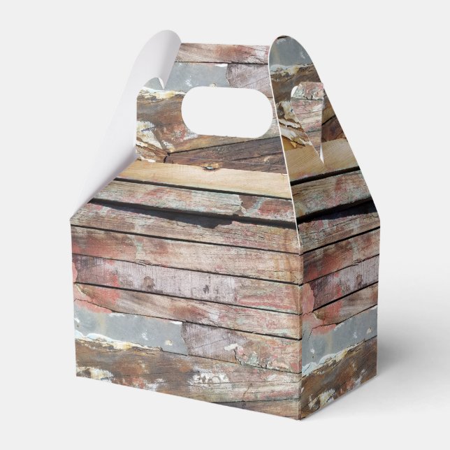 Caja Para Regalos Barca rústica de madera antigua (Front Side)