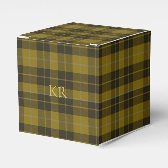 Caja Para Regalos Barclay Tartán con sus iniciales, Scottish Plaid (Costado Anverso)