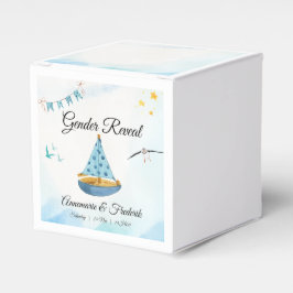 Caja Para Regalos Barco de vela con revelación de género