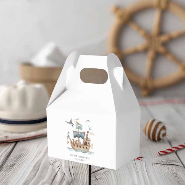 Caja Para Regalos Barco pirata con Fiesta de niños animales (Subido por el creador)