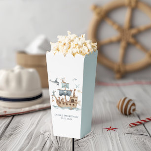 Caja Para Regalos Barco pirata con Fiesta de niños animales