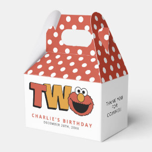 Caja Para Regalos Barrio Sésamo Elmo - Segundo Cumpleaños