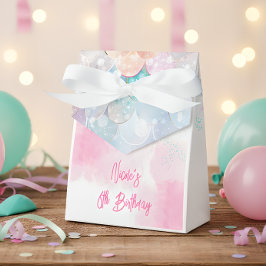 Caja Para Regalos Bash de cumpleaños de sirena mágica submarina