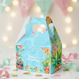 Caja Para Regalos Basura de Hawái salpicar piscina de verano de nata