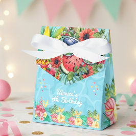 Caja Para Regalos Basura de Hawái salpicar piscina de verano de nata