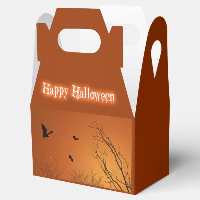 Caja Para Regalos Batallas y árboles de Halloween (Abierto)