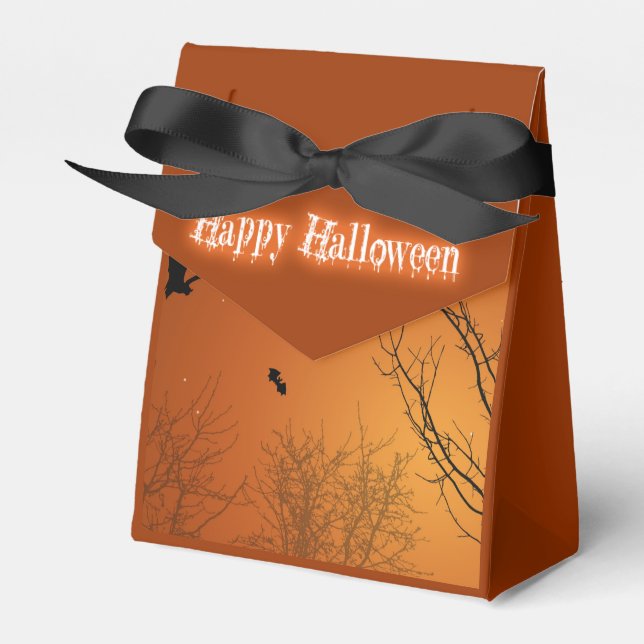 Caja Para Regalos Batallas y árboles de Halloween (Front Side)