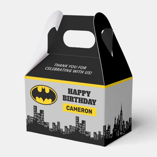 Caja Para Regalos Batman - Ciudad Gótica Feliz cumpleaños (Front Side)