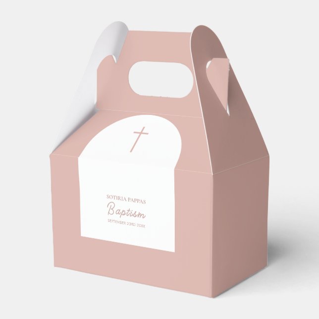 Caja Para Regalos Bautismo cristiano cristiano cristiano Chica arco  (Front Side)