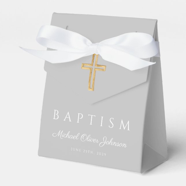 Caja Para Regalos Bautismo religioso moderno (Front Side)