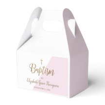 Bautismo rosa moderno Bebé Muchacha Gracias Cruz d