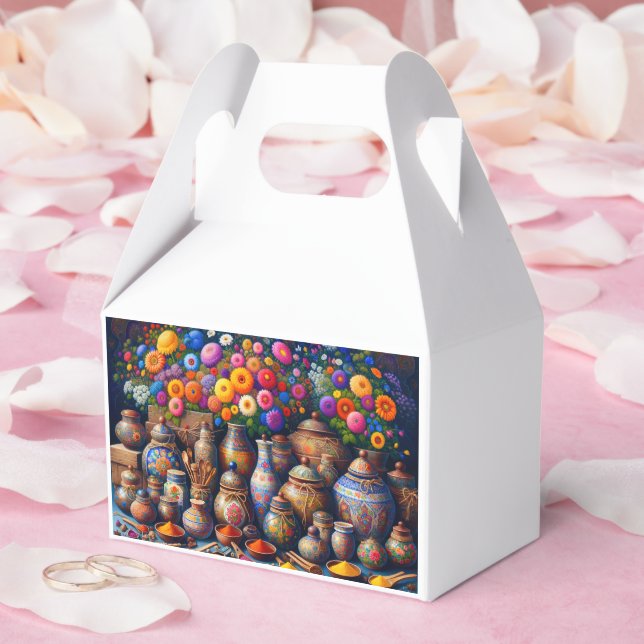 Caja Para Regalos "Bazar de las especias florales" (Boda)