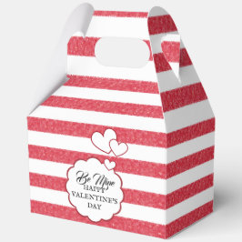 Caja Para Regalos Be Mine Happy Valentine's Day Heart Chalk Stripes
