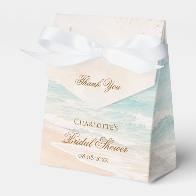 Caja Para Regalos Beach coastal summer bridal shower (Front Side)