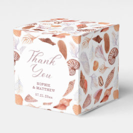 Caja Para Regalos Beach Seashells Watercolor Boda de la Moda costera