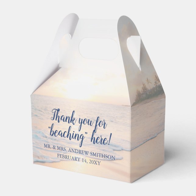 Caja Para Regalos Beach Sunset Sunrise Gracias Personalizado (Front Side)