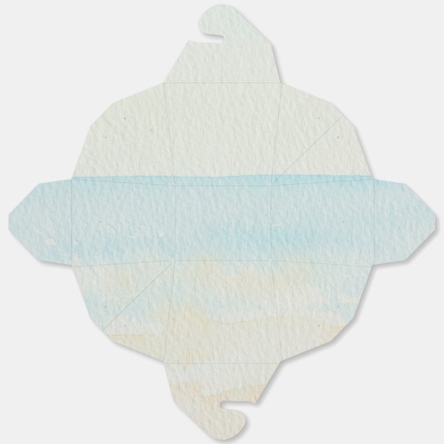 Caja Para Regalos Beach Tropical (Desplegado)