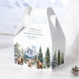 Caja Para Regalos Bear Adventure Winter Snow Mountain Gracias