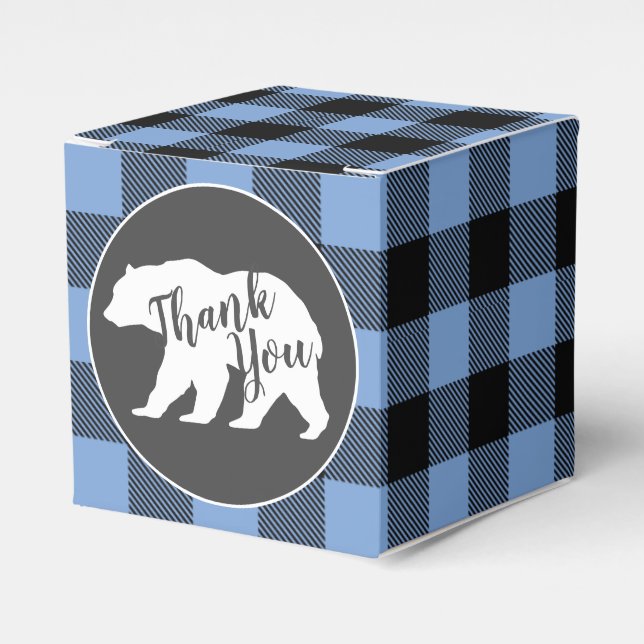 Caja Para Regalos Bear Baby Shower Boy Blue (Costado Anverso)