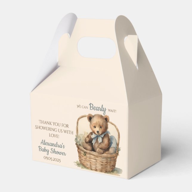 Caja Para Regalos Bear Bear Bearly Wait Boys Baby Shower (Front Side)