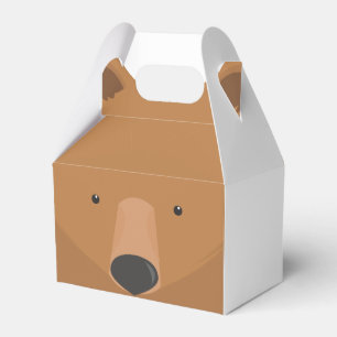 Caja Para Regalos Bear White Brown Animal